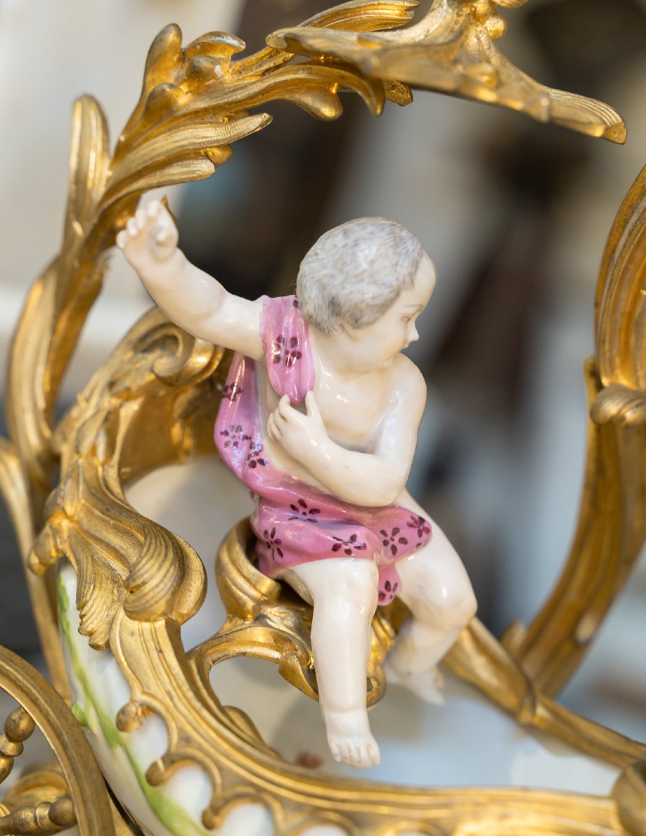 Bronze Chariot From The Samson And Meissen Manufactory.-photo-1