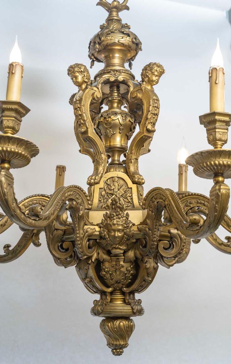 Important lustre Mazarin attribué à ..-photo-1