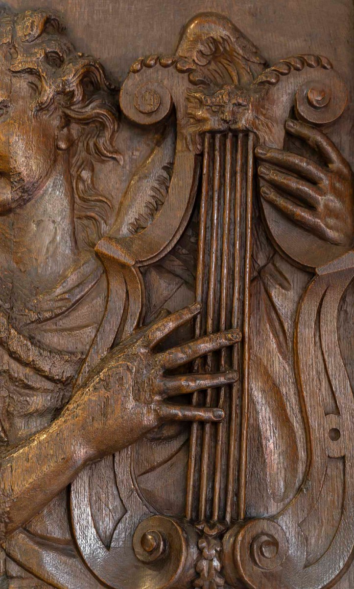 Pair Of Panels - Musician Angels - 17th Century-photo-3
