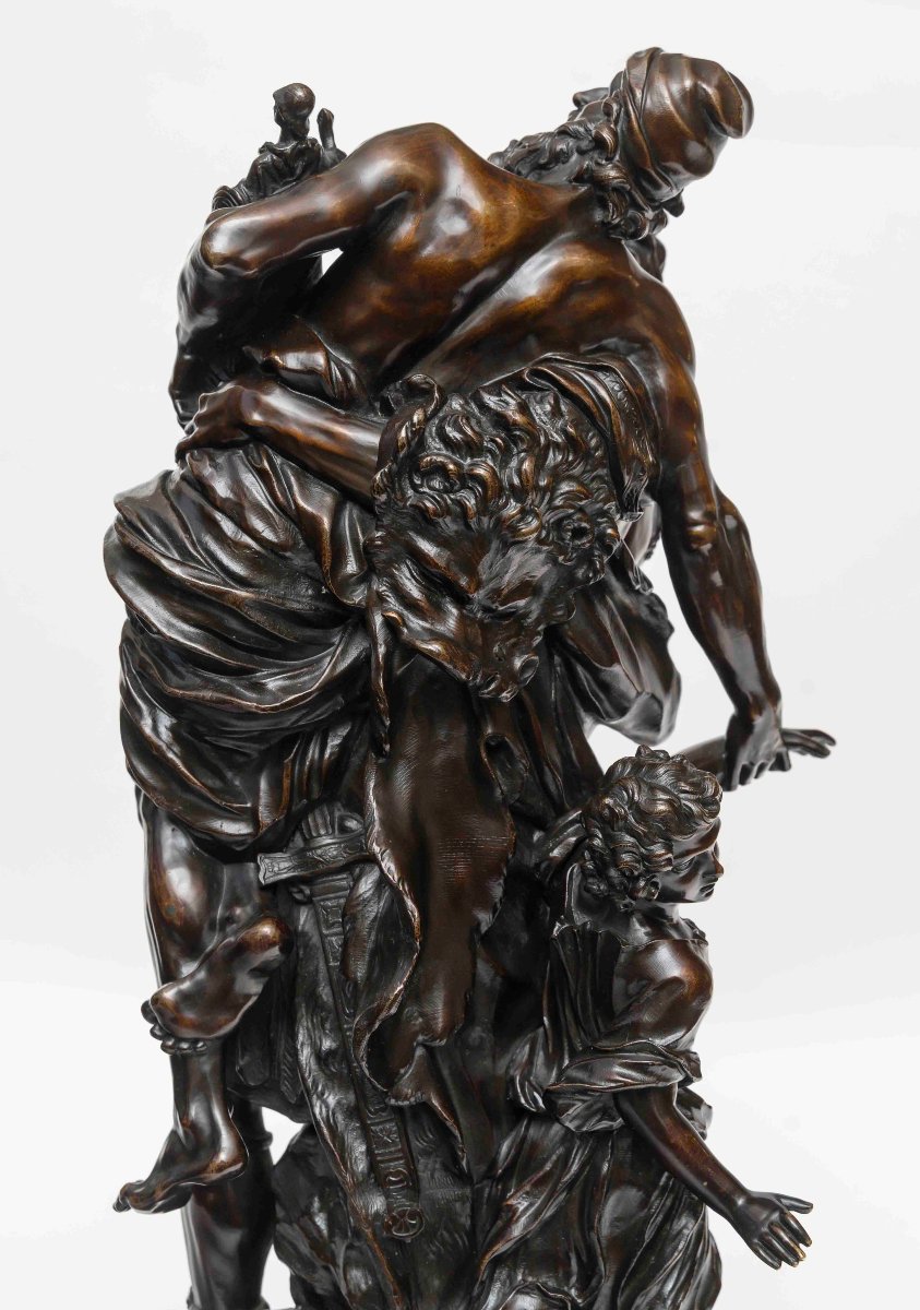 Groupe en bronze « Enée portant son père Anchise suivi d’Ascagne »-photo-3