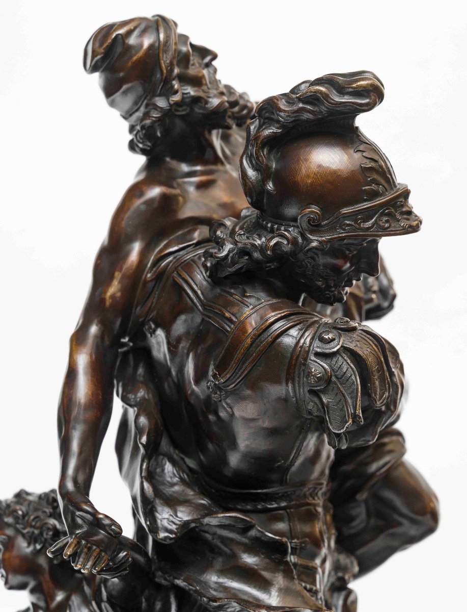 Groupe en bronze « Enée portant son père Anchise suivi d’Ascagne »-photo-4