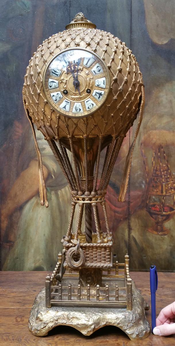 Rarissime Pendule au Ballon Du XIX