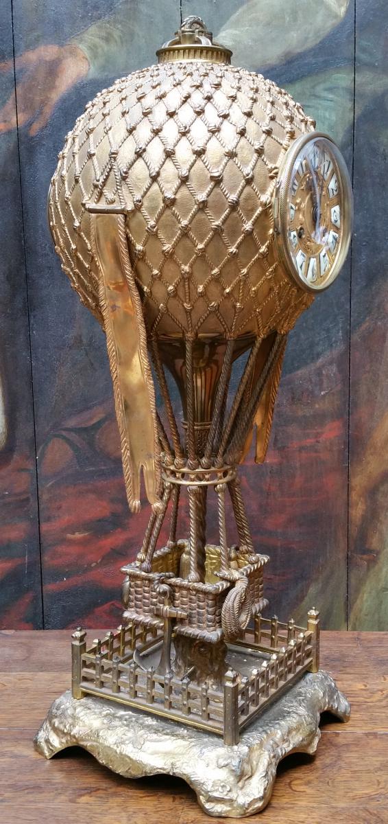 Rarissime Pendule au Ballon Du XIX-photo-2