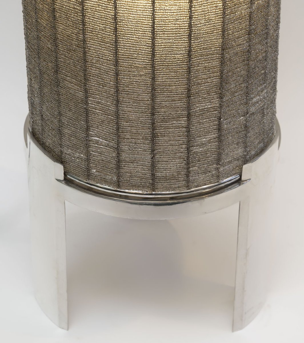 Tripod Tubular Floor Lamp – Handcrafted, 1970s-photo-3