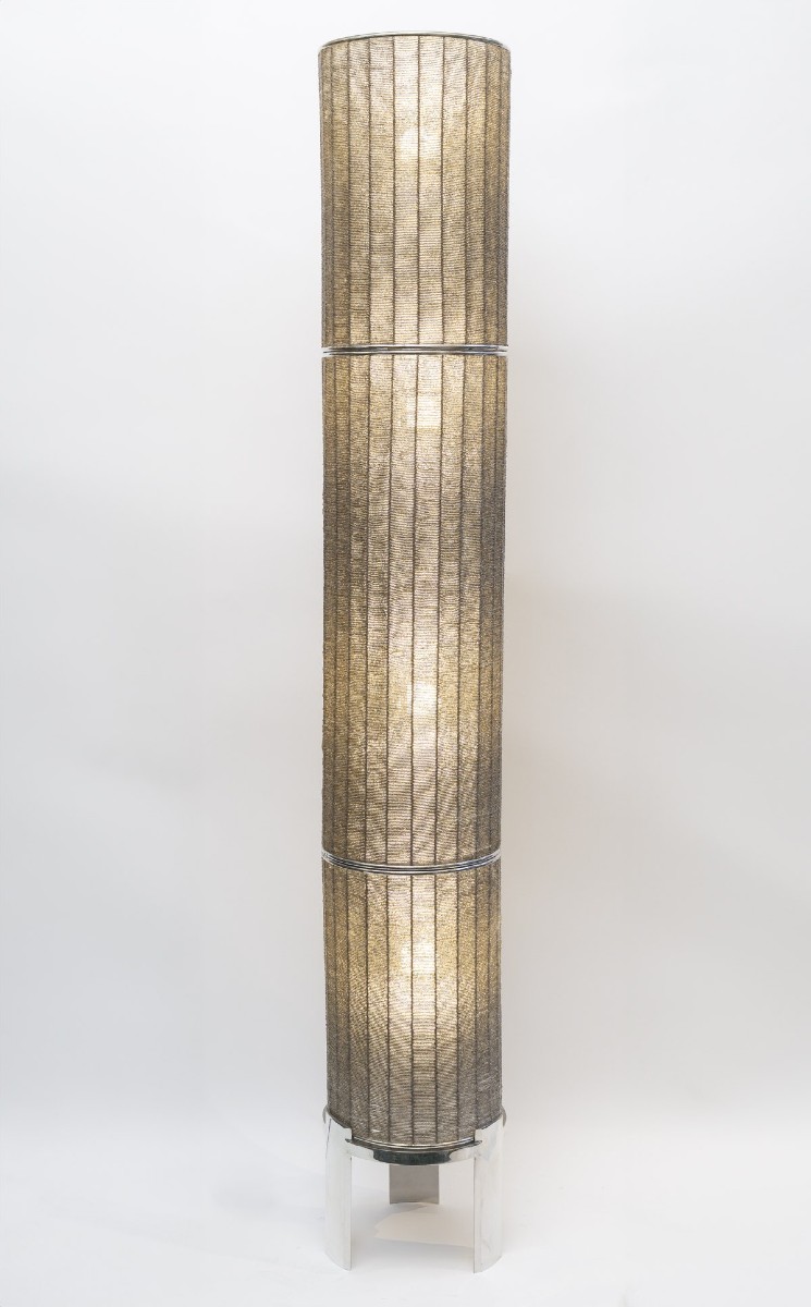 Tripod Tubular Floor Lamp – Handcrafted, 1970s