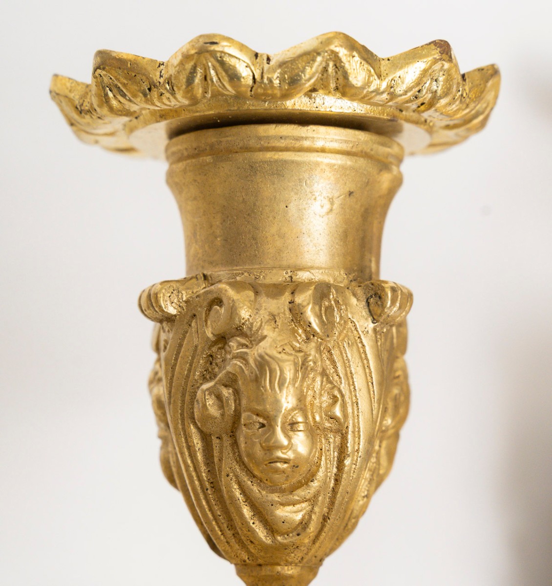 Pair Of Louis XIV Style Sconces With Satyr Heads-photo-3