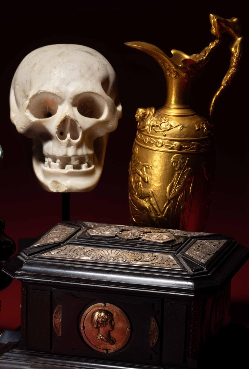 Memento Mori Marble Skull Italy 17th Century-photo-2