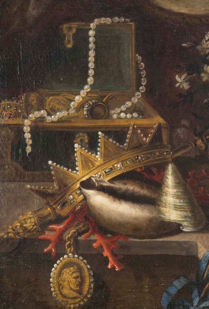 Simon Renard De Saint-andré (1614-1677 ) Vanity With Precious Objects Oil On Canvas 17th Century-photo-2