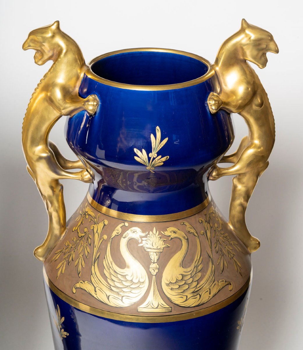 Large Pair Of Vases From The Tours Factory-photo-1