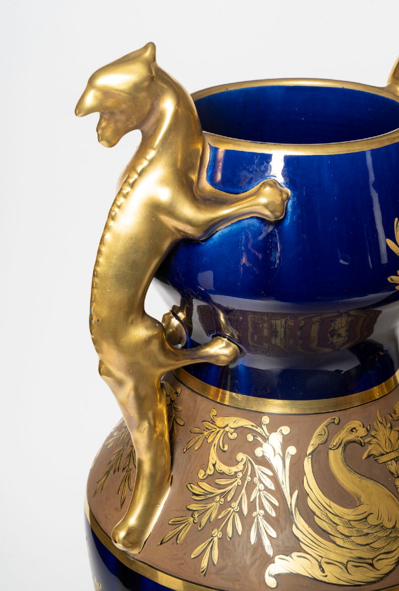 Large Pair Of Vases From The Tours Factory-photo-4