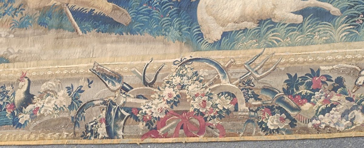  Large, Fine Tapestry Depicting A Pastoral Scene After David Teniers-photo-3