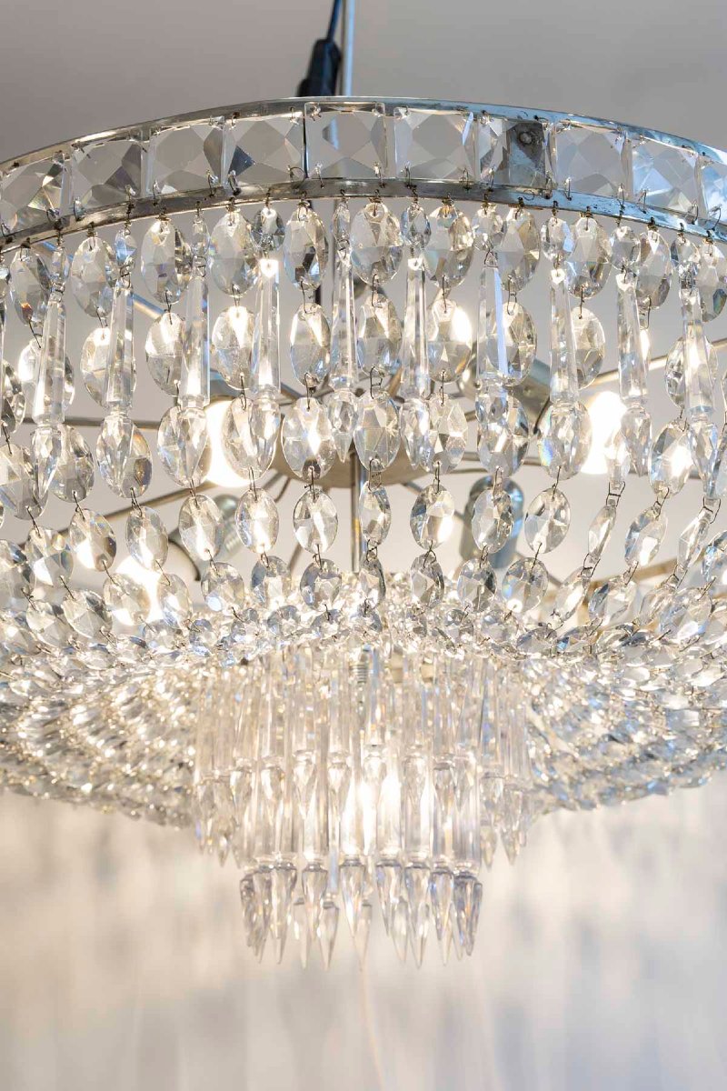 Early 20th Century Crystal Ceiling Light.-photo-4