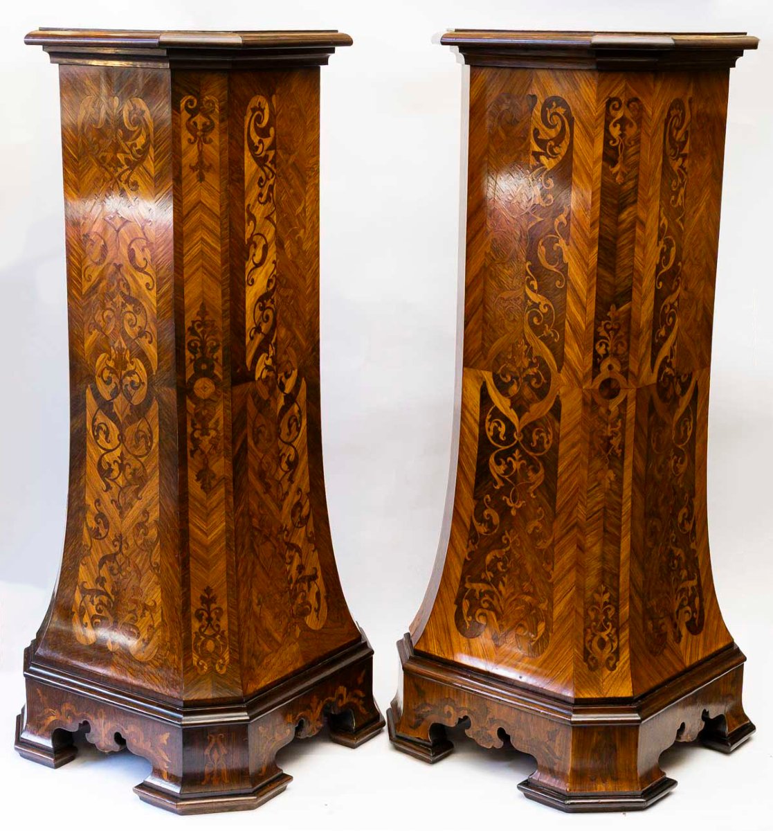 Pair Of Napoleon III Period Wooden Columns-photo-2
