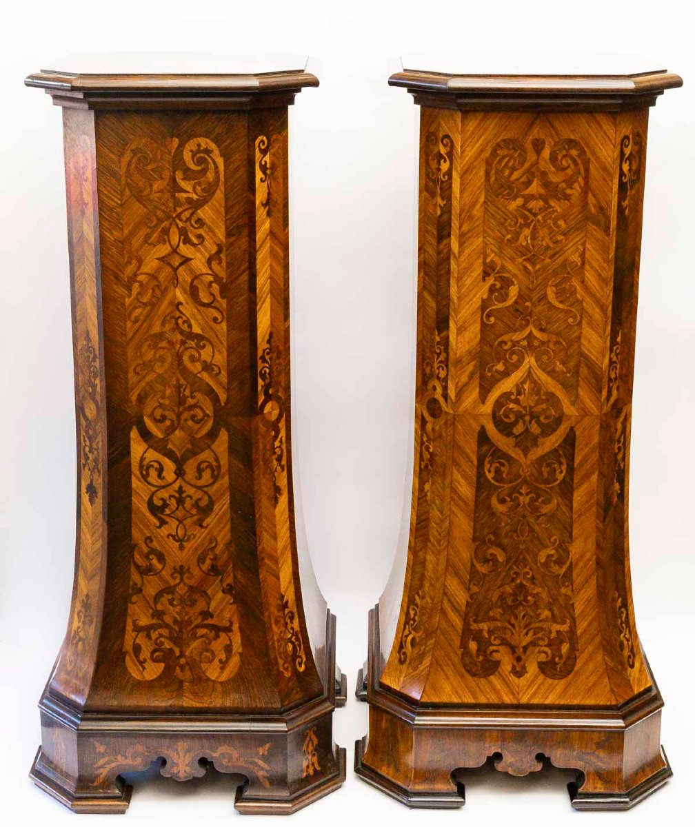 Pair Of Napoleon III Period Wooden Columns