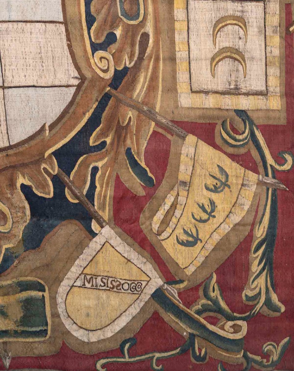 Tapisserie Héraldique aux armes  Juan de Toledo y Meneses Bruxelles Brabant XVIIÈME -photo-3