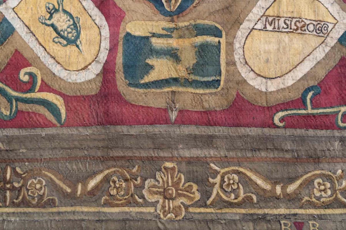 Tapisserie Héraldique aux armes  Juan de Toledo y Meneses Bruxelles Brabant XVIIÈME -photo-6