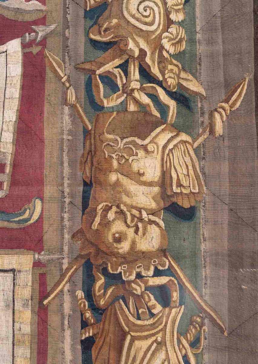 Tapisserie Héraldique aux armes  Juan de Toledo y Meneses Bruxelles Brabant XVIIÈME -photo-7