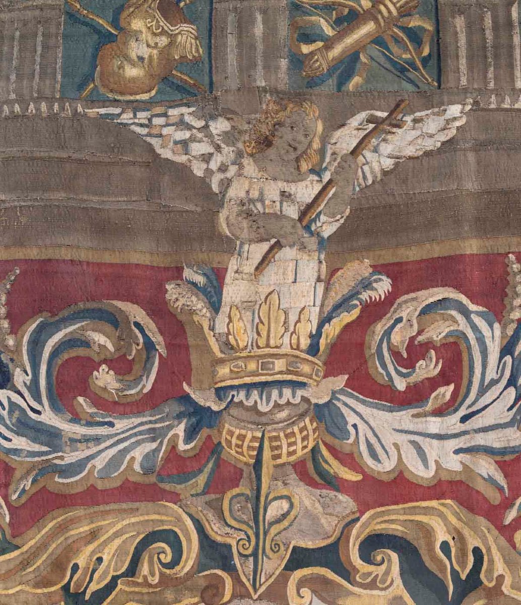 Tapisserie Héraldique aux armes  Juan de Toledo y Meneses Bruxelles Brabant XVIIÈME -photo-8