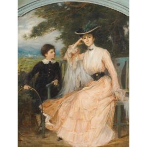 Ernest Bordes 1852 - 1914. Oil On Canvas.