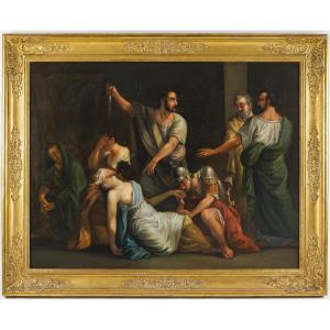 Peinture Italienne « le Sacrifice De Polyxène »
