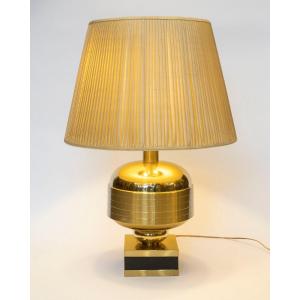 Gilded Metal Table Lamp From The 1970s