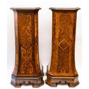 Pair Of Napoleon III Period Wooden Columns