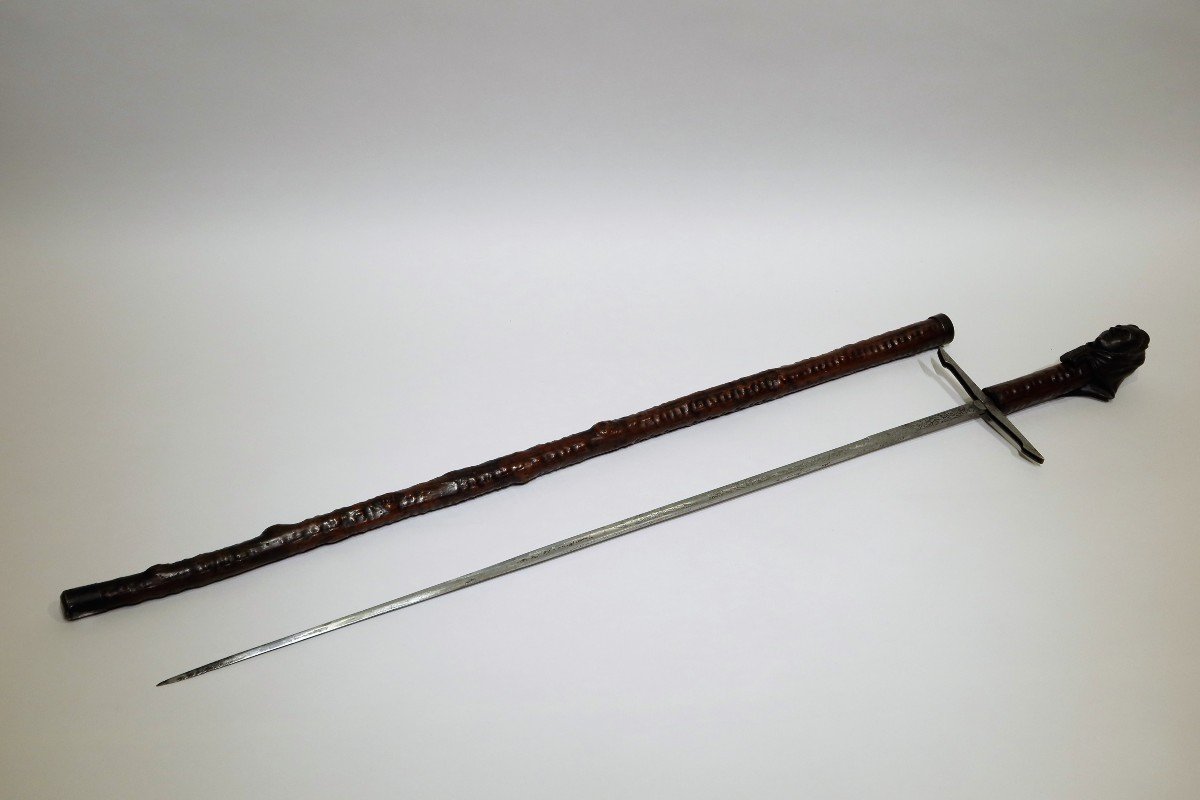 19th Century Datable Double Defense Gadget Cane-photo-5