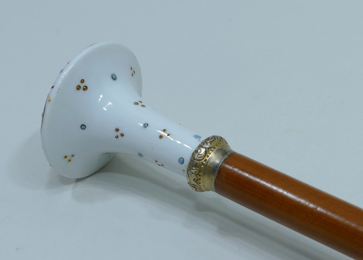 Collection Cane With Porcelain Handle Representing A Gallant Scene-photo-4