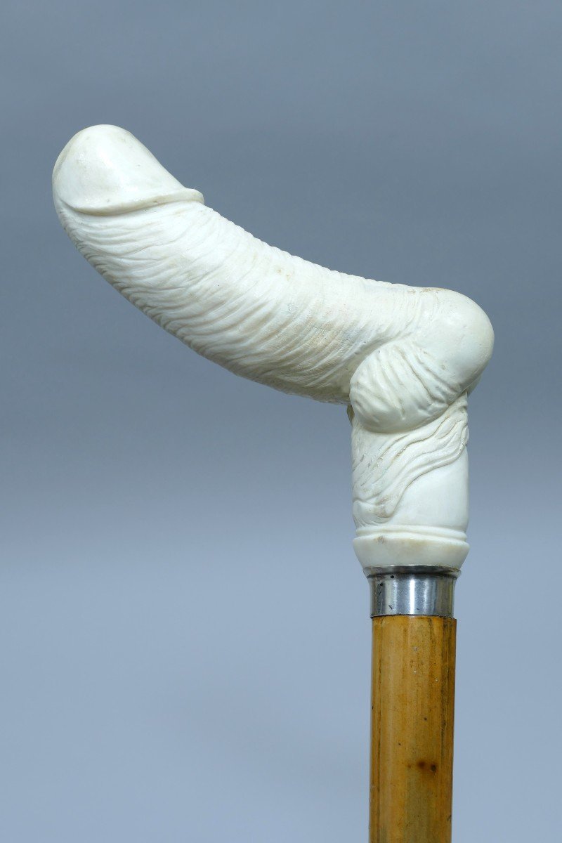 Erotic Collection Cane Representing An Erect Phallus And The Female Sex-photo-2