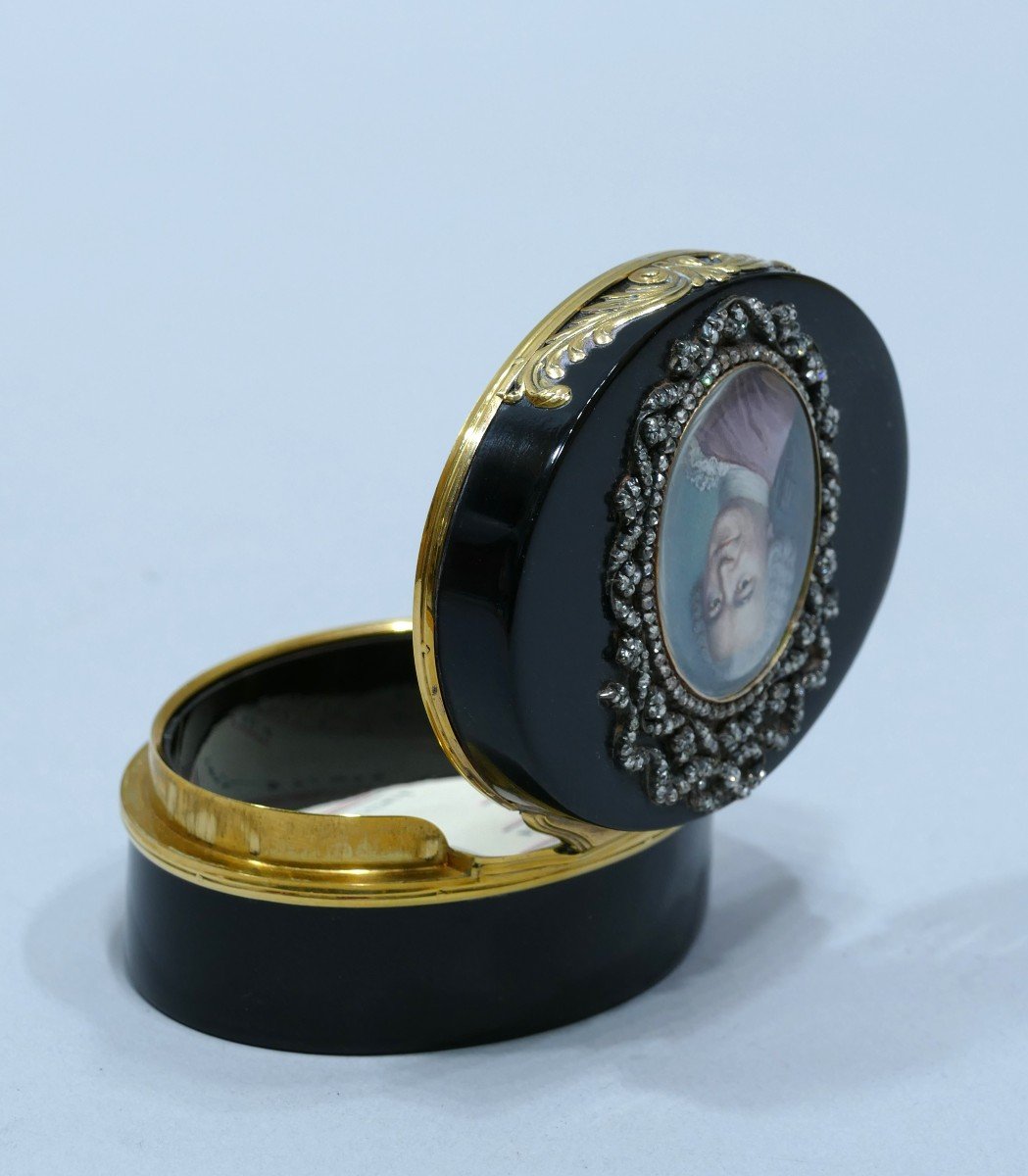 Presentation Box In Tortoise Shell, Gold And Diamonds Dated 1773-photo-2