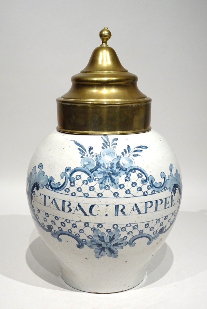 Pot à Tabac Delft Conçu Vers 1750