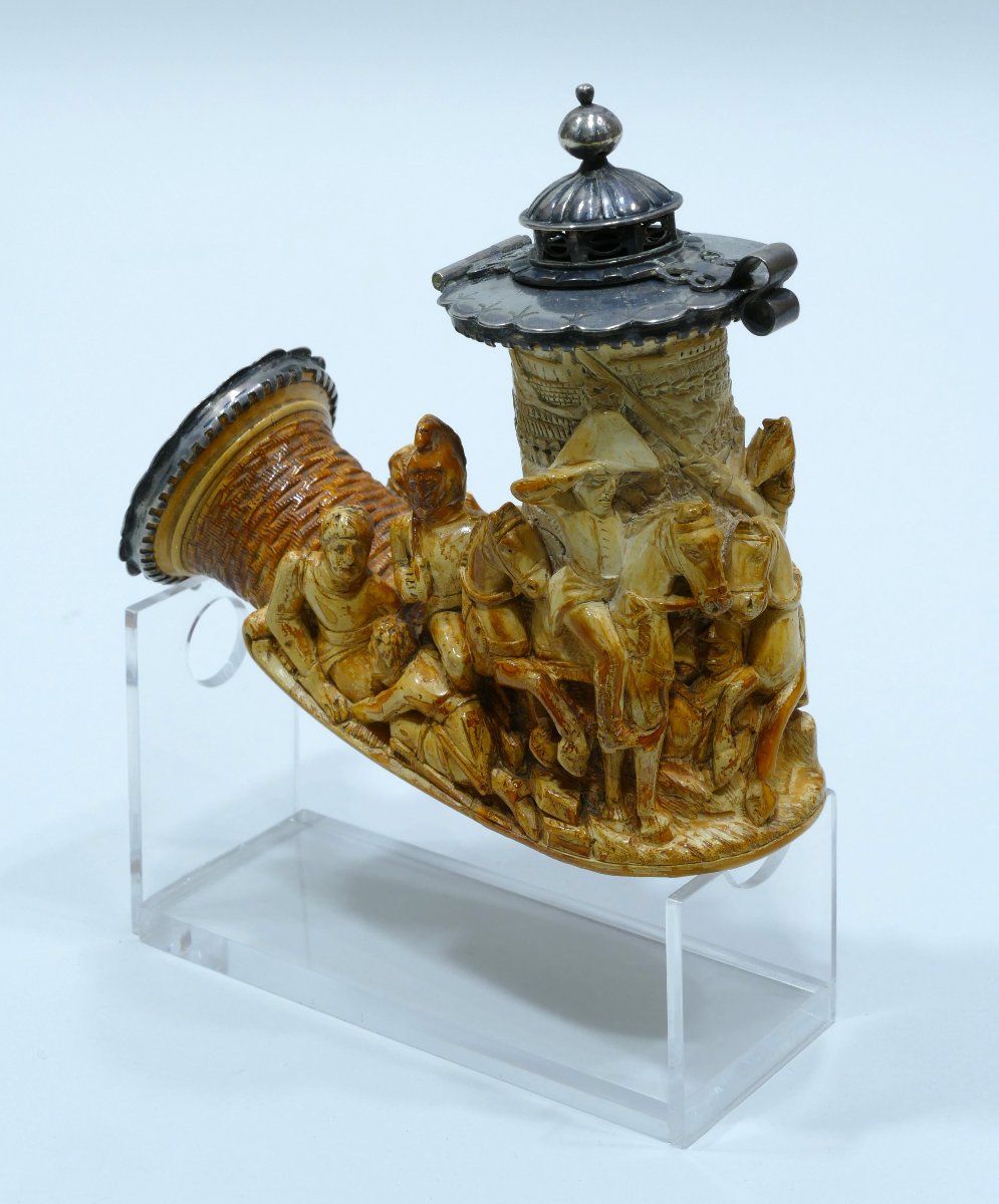 Meerschaum Pipe Depicting The Emperor And His Staff-photo-4
