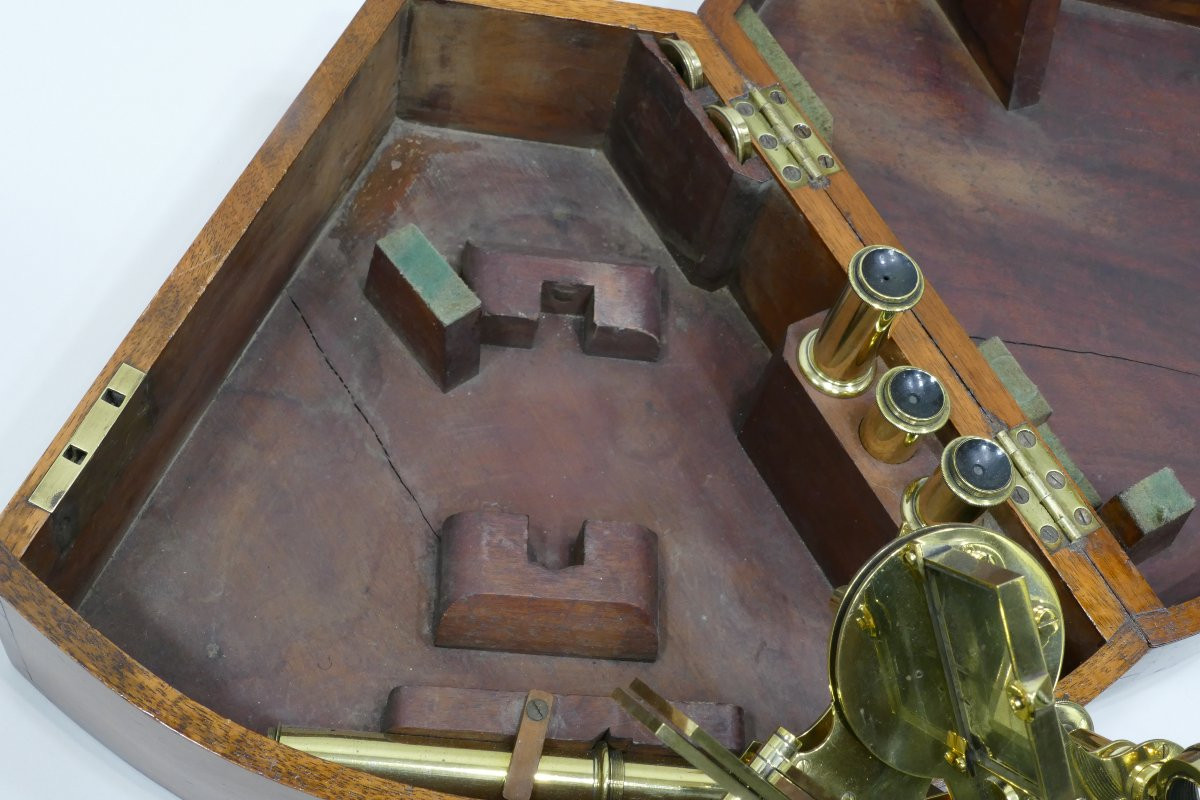Quintant De Marine Signé Cary London Dans Son Coffret d'Origine-photo-2