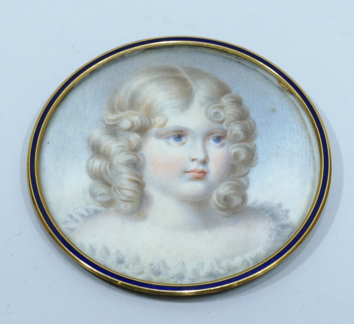 19th Century Miniature Representing The King Of Rome As A Child-photo-2