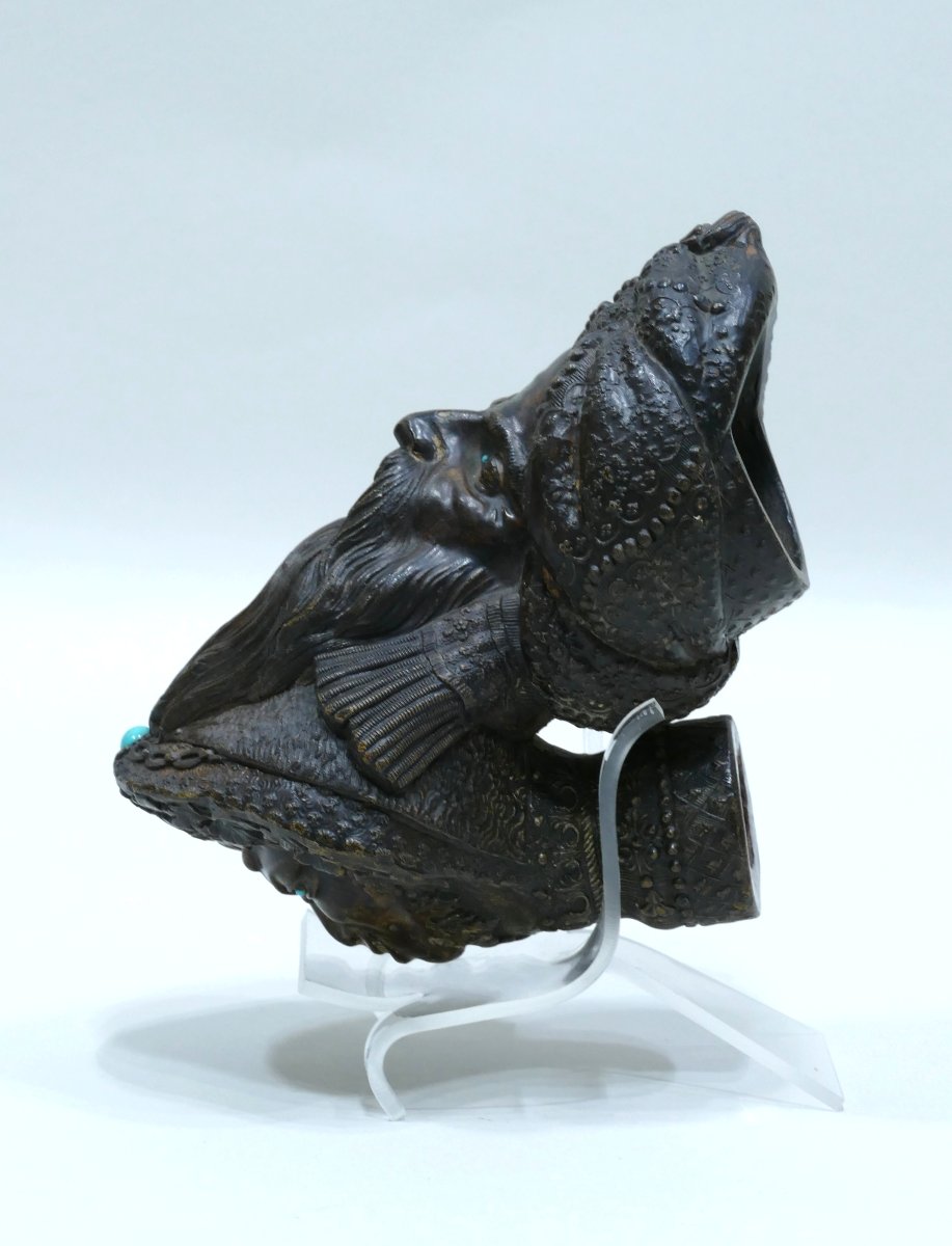 Clay Pipe D"étalage Representing A Pasha With His Turban. -photo-2