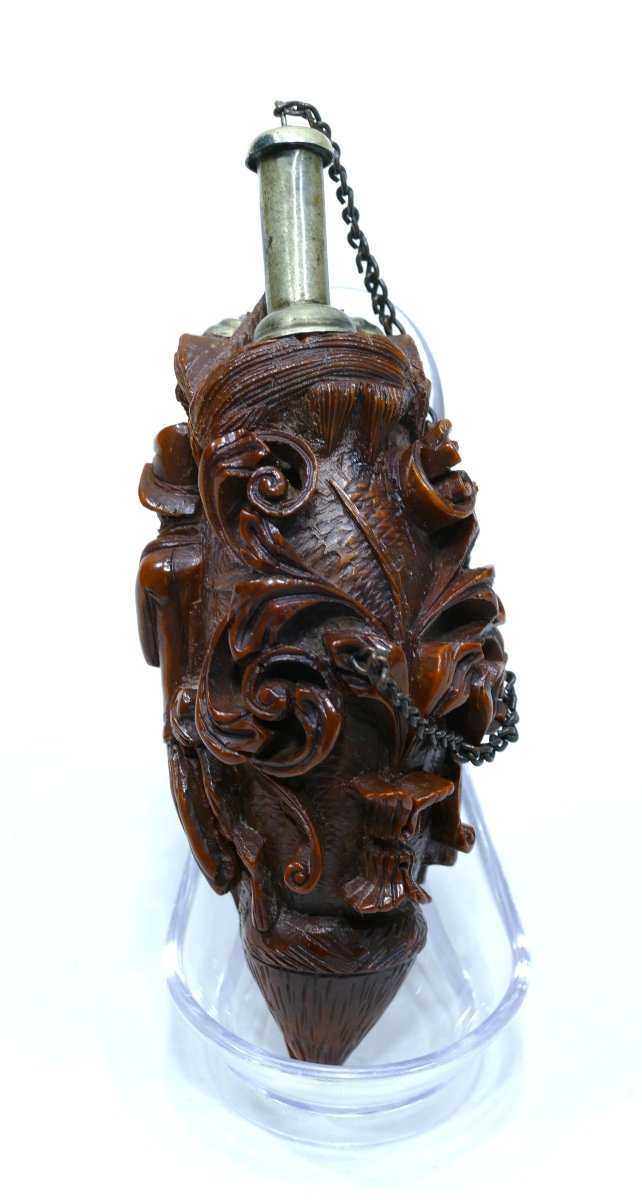Corozo Snuffbox Depicting Two Men Dressed In Period Costume-photo-4