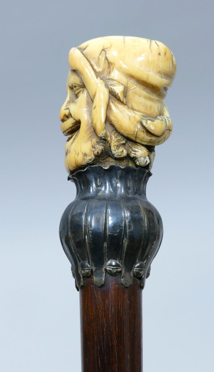 Collectible Cane Depicting The Dutch Acrobat Till Eulenspiegel-photo-2