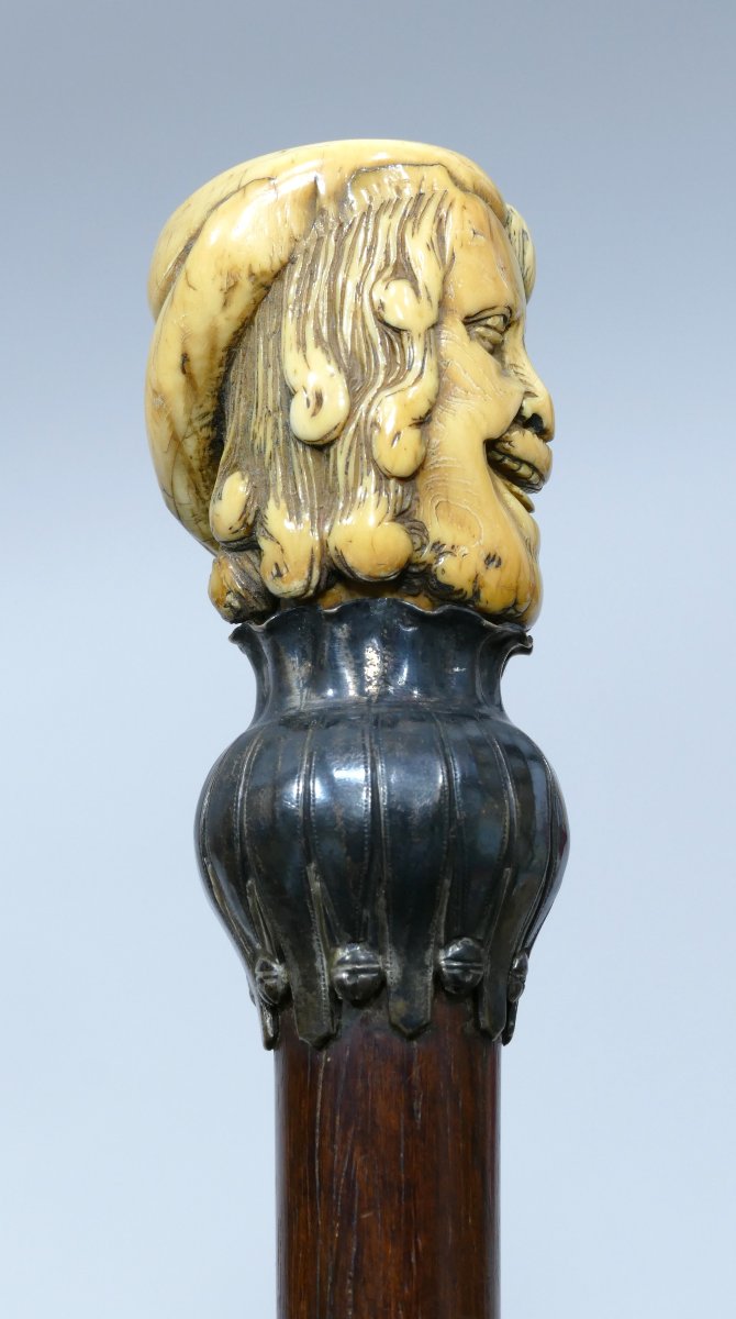 Collectible Cane Depicting The Dutch Acrobat Till Eulenspiegel-photo-4