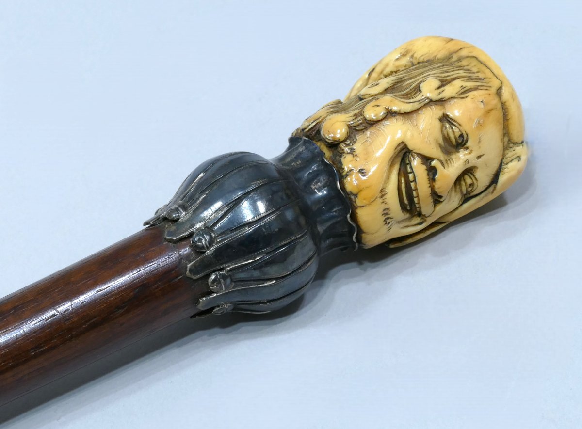 Collectible Cane Depicting The Dutch Acrobat Till Eulenspiegel-photo-2