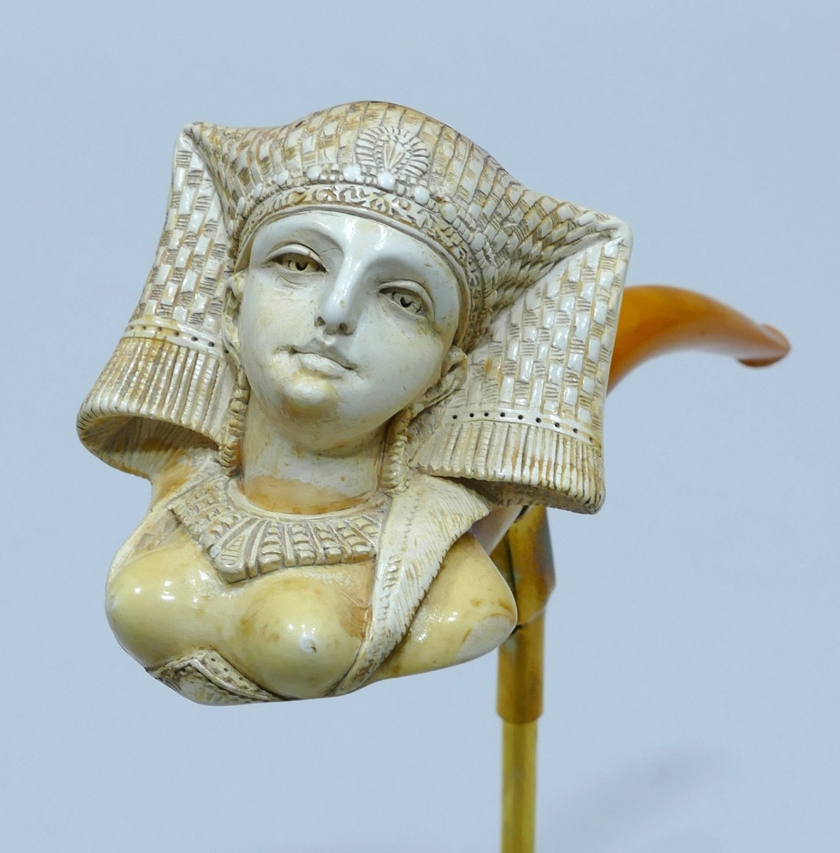 Late 19th Century Meerschaum Pipe Representing An Egyptian Woman