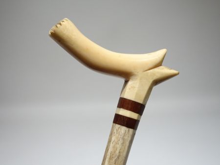 19th Century Collection Marine Cane In  Whalebone And Wood