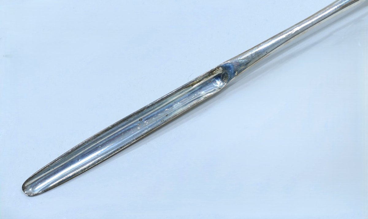 Hallmarked Silver Medical Spoon Made Circa 1800-photo-3