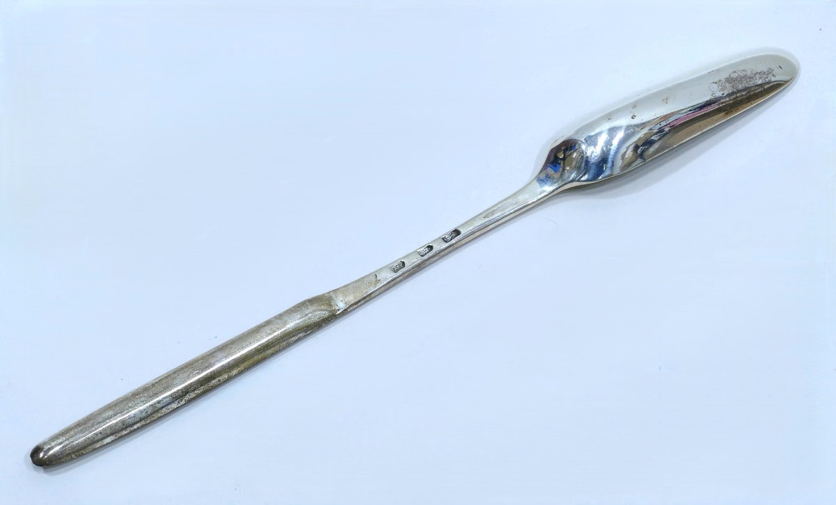 Hallmarked Silver Medical Spoon Made Circa 1800-photo-1