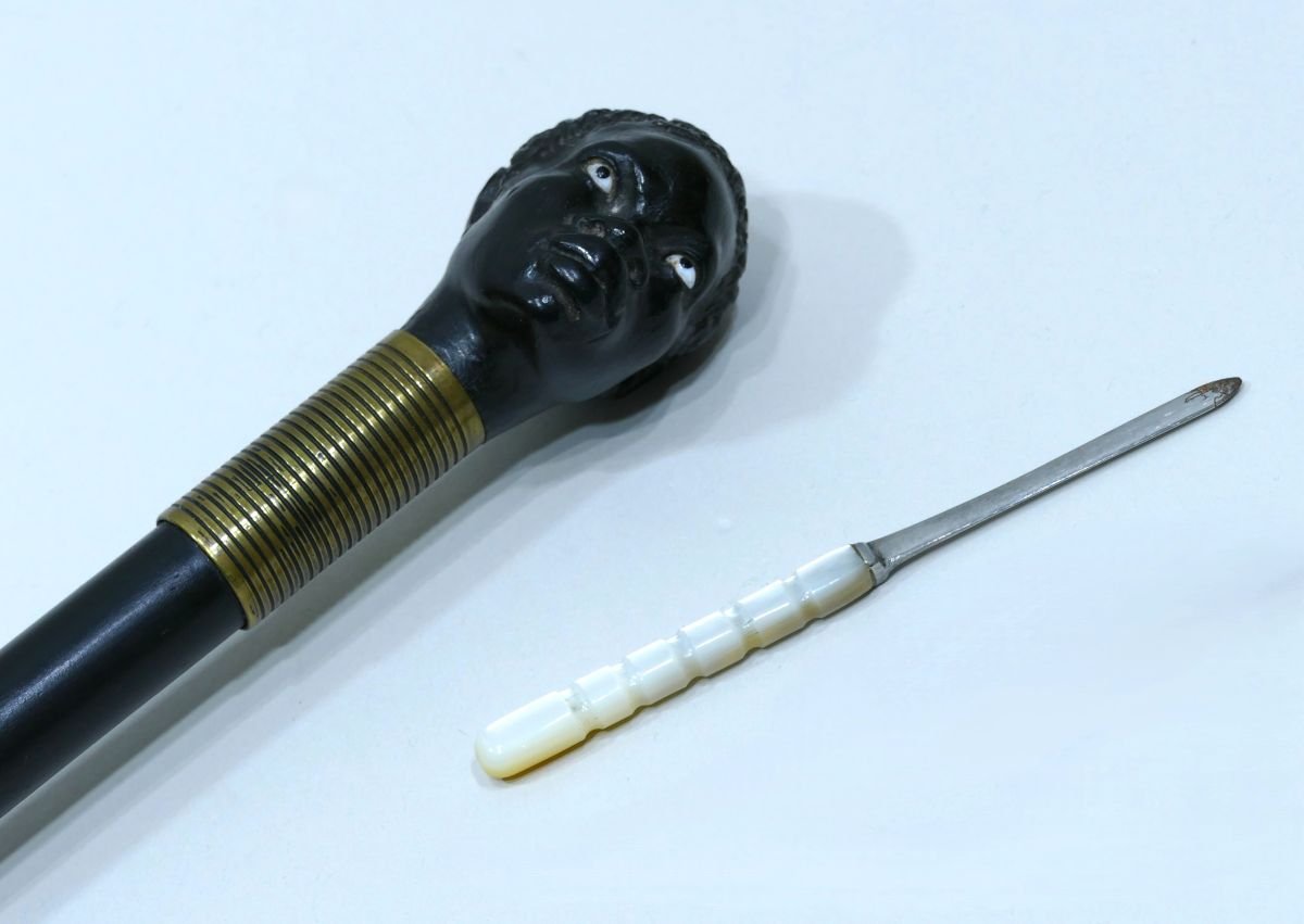 Canne à système dite amusante datable de la fin du 19ème siècle-photo-2