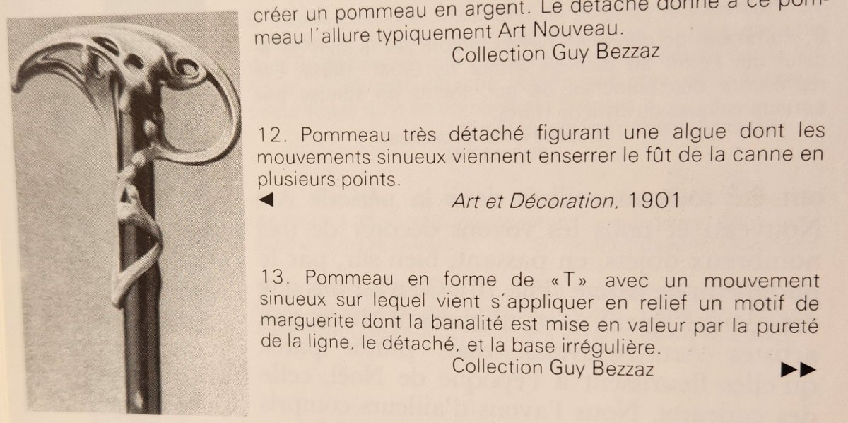 Canne de collection Art Nouveau réalisée par Georges Le Turcq et Bréant & Coulbaux.-photo-2