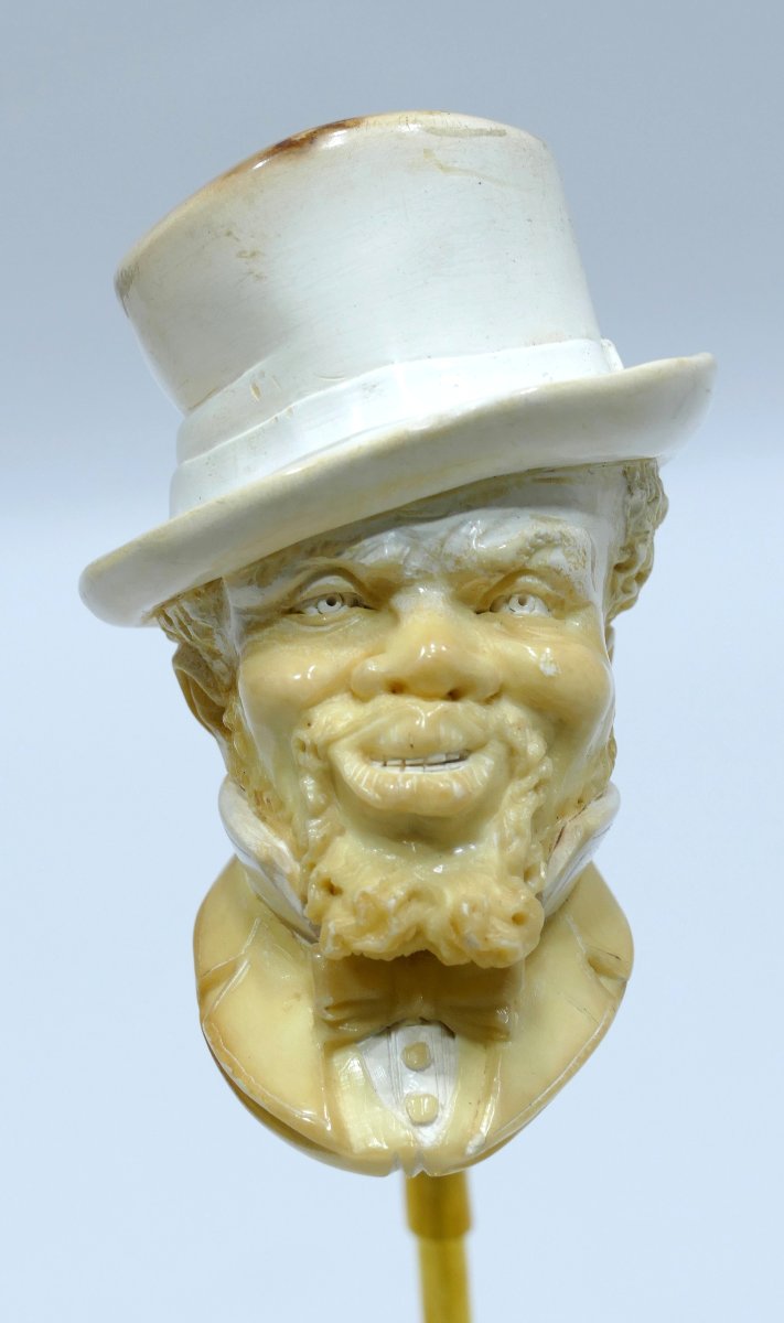 Double Wax Meerschaum Pipe Depicting An Elegant African Man-photo-2
