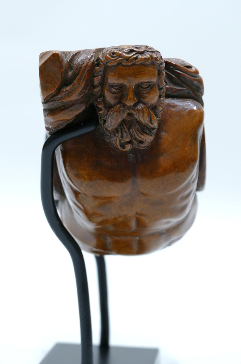 Ensemble de deux fourneaux de pipe en buis sculptés datable du 19ème siècle-photo-4