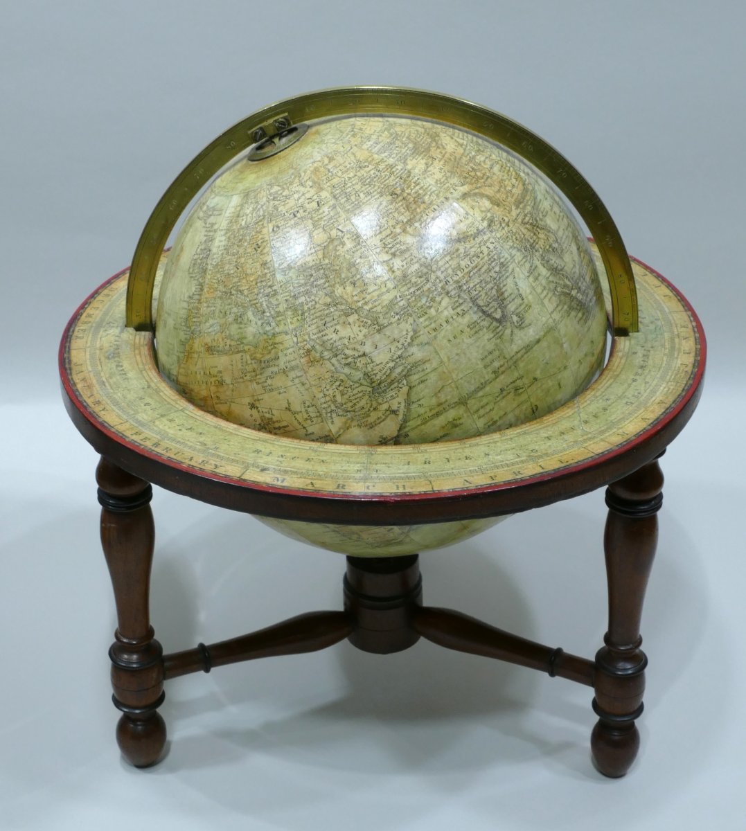 Pair Of Terrestrial And Celestial Table Globes Signed "newton London" And Dated 1849-photo-2