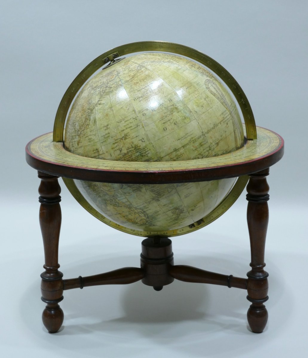 Pair Of Terrestrial And Celestial Table Globes Signed "newton London" And Dated 1849-photo-3