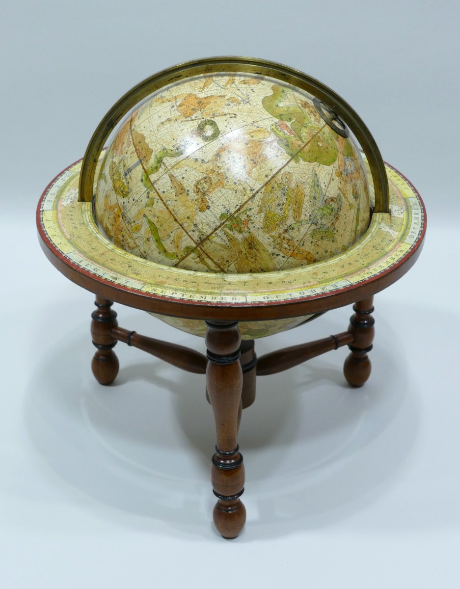Pair Of Terrestrial And Celestial Table Globes Signed "newton London" And Dated 1849-photo-2